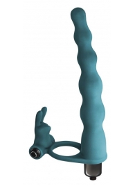 Зеленая вибронасадка для двойного проникновения Jungle Bunny - 17 см. - Lola Games - купить с доставкой в Воронеже