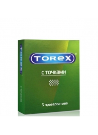 Текстурированные презервативы Torex  С точками  - 3 шт. - Torex - купить с доставкой в Воронеже