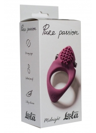 Бордовое эрекционное виброкольцо Pure Passion Midnight - Lola Games - в Воронеже купить с доставкой