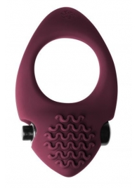 Бордовое эрекционное виброкольцо Pure Passion Midnight - Lola Games - в Воронеже купить с доставкой