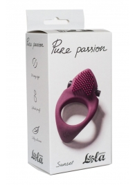 Бордовое эрекционное виброкольцо Pure Passion Sunset - Lola Games - в Воронеже купить с доставкой