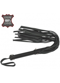 Черная большая многохвостая плеть с шипами - 55 см. - Sitabella - купить с доставкой в Воронеже