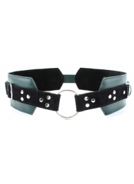 Изумрудный пояс Ladys Arsenal с колечками для крепления - БДСМ Арсенал - купить с доставкой в Воронеже