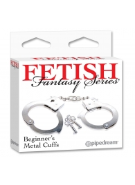 Металлические наручники Beginner s Metal Cuffs - Pipedream - купить с доставкой в Воронеже