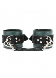 Изумрудные наручники Ladys Arsenal на карабинах - БДСМ Арсенал - купить с доставкой в Воронеже