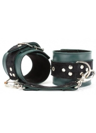 Изумрудные наручники Ladys Arsenal на карабинах - БДСМ Арсенал - купить с доставкой в Воронеже