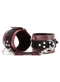 Бордовые оковы на ноги Ladys Arsenal на карабинах - БДСМ Арсенал - купить с доставкой в Воронеже