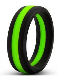Черно-зеленое эрекционное кольцо Silicone Go Pro Cock Ring - Blush Novelties - в Воронеже купить с доставкой