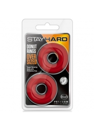 Набор из 2 красных эрекционных колец DONUT RINGS OVERSIZED - Blush Novelties - в Воронеже купить с доставкой