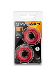 Набор из 2 красных фигурных эрекционных колец NUTZ - Blush Novelties - в Воронеже купить с доставкой