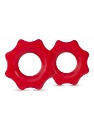 Набор из 2 красных фигурных эрекционных колец NUTZ - Blush Novelties - в Воронеже купить с доставкой
