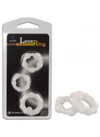 Набор из 3 белых рельефных эрекционных колец - Sitabella - в Воронеже купить с доставкой