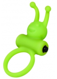 Зеленое эрекционное виброкольцо на пенис Cock Ring - A-toys - в Воронеже купить с доставкой