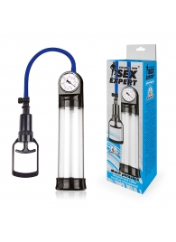 Прозрачная вакуумная помпа Sex Expert с манометром - Sex Expert - в Воронеже купить с доставкой
