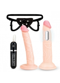 Регулируемые трусики с 2 насадками - 16 и 15 см. - Lux Fetish - купить с доставкой в Воронеже