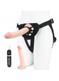 Регулируемые трусики с 2 насадками - 16 и 15 см. - Lux Fetish - купить с доставкой в Воронеже