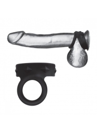 Черное двойное силиконовое кольцо С B GEAR - BlueLine - в Воронеже купить с доставкой