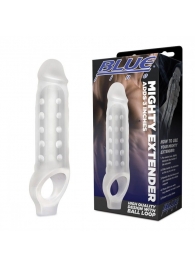 Прозрачная текстурированная насадка Mighty Extender - 13 см. - BlueLine - в Воронеже купить с доставкой