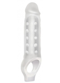 Прозрачная текстурированная насадка Mighty Extender - 13 см. - BlueLine - в Воронеже купить с доставкой