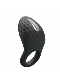 Черное эрекционное виброкольцо с рельефным дизайном Heloise - Baile - в Воронеже купить с доставкой