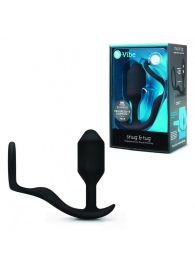 Черное эрекционное кольцо с анальным плагом Snug   Tug - b-Vibe - в Воронеже купить с доставкой