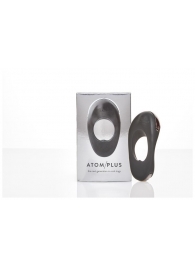 Черное эрекционное виброкольцо с двумя виброэлементами ATOM PLUS - Hot Octopuss - в Воронеже купить с доставкой