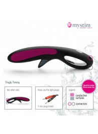 Фаллоимитатор с клиторальной стимуляцией Tingly Timmy для электростимулятора - 23,5 см. - MyStim - купить с доставкой в Воронеже