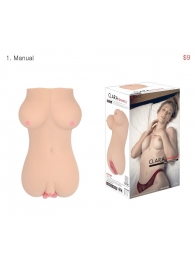 Телесный вибромастурбатор-вагина Clara OnaHole с имитацией груди - KOKOS - в Воронеже купить с доставкой
