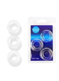 Набор из 3 гладких прозрачных эрекционных колец - Erowoman-Eroman - в Воронеже купить с доставкой