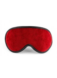 Красная сплошная маска на резиночке с черной окантовкой - БДСМ Арсенал - купить с доставкой в Воронеже