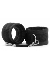 Черные наручники My rules на сцепке - БДСМ Арсенал - купить с доставкой в Воронеже