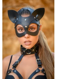 Эффектная маска кошки Ladys Arsenal с ушками - БДСМ Арсенал - купить с доставкой в Воронеже