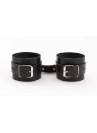 Черные кожаные наручники Ladys Arsenal - БДСМ Арсенал - купить с доставкой в Воронеже