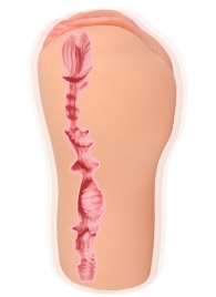 Телесный вибромастурбатор-вагина с рельефом EMILY AUTO - KOKOS - в Воронеже купить с доставкой