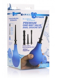 Анальный душ с 3 насадками Premium One-way Valve Anal Douche Set - XR Brands - купить с доставкой в Воронеже