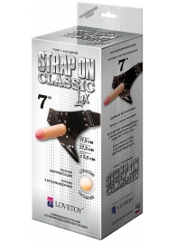 Пояс-трусики с насадкой Classic lux-Duke - 17,5 см. - LOVETOY (А-Полимер) - купить с доставкой в Воронеже