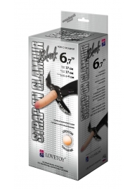 Пояс-трусики с насадкой Glamour - 17 см. - LOVETOY (А-Полимер) - купить с доставкой в Воронеже