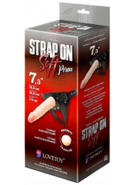 Пояс-трусики с насадкой Soft-Prince - 18,5 см. - LOVETOY (А-Полимер) - купить с доставкой в Воронеже