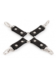 Черная крестовина Ladys Arsenal с карабинами - БДСМ Арсенал - купить с доставкой в Воронеже