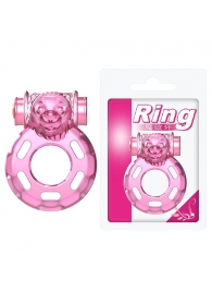 Розовое эрекционное виброкольцо Pink Bear - Baile - в Воронеже купить с доставкой