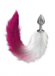 Серебристая анальная пробка с розовым хвостом Galaxy - Lola Games - купить с доставкой в Воронеже