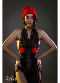 Зажимы на соски Angelic с красными меховыми шариками - Lola Games - купить с доставкой в Воронеже