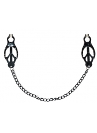 Зажимы на соски Darkside с цепочкой - Lola Games - купить с доставкой в Воронеже