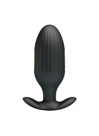 Черная анальная вибропробка с электростимуляцией Jefferson - 9,2 см. - Baile - купить с доставкой в Воронеже