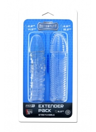Комплект из 2 прозрачных насадок на пенис PENIS EXTENDER PACK - Dream Toys - в Воронеже купить с доставкой