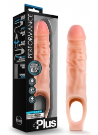 Телесный реалистичный фаллоудлинитель 9 Inch Silicone Cock Sheath Penis Extender - 22,86 см. - Blush Novelties - в Воронеже купить с доставкой