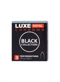 Черные презервативы LUXE Royal Black Collection - 3 шт. - Luxe - купить с доставкой в Воронеже
