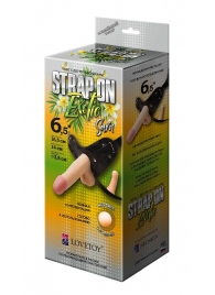 Пояс-трусики с 2 насадками Exotic-Sara - 16,5 см. - LOVETOY (А-Полимер) - купить с доставкой в Воронеже