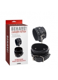 Черные наручники Surrender Wrist Restraints - Chisa - купить с доставкой в Воронеже