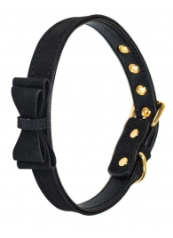 Черный ошейник Decadence с бабочкой - Lola Games - купить с доставкой в Воронеже